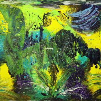 Ζωγραφική με τίτλο "Explosion Florale" από Vgas, Αυθεντικά έργα τέχνης, Ακρυλικό