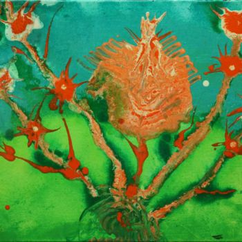 Painting titled "Plante Piranhas" by Vgas, Original Artwork, Acrylic