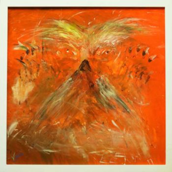 Painting titled "Le Hibou" by Vgas, Original Artwork, Acrylic