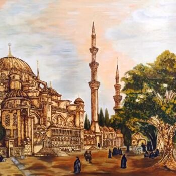 Картина под названием "istanbul-suleymaniy…" - Vhe, Подлинное произведение искусства, Гуашь