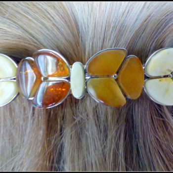 Художественная композиция под названием "amber hairpin" - Vyacheslav Mishin, Подлинное произведение искусства, Ювелирные изд…