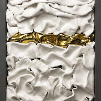 Skulptur mit dem Titel "Golden mean." von Viacheslav Zaykin, Original-Kunstwerk, Ton