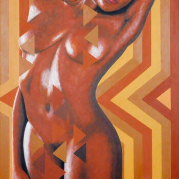 Painting titled "Mousso 27" by Viané, Original Artwork, Acrylic