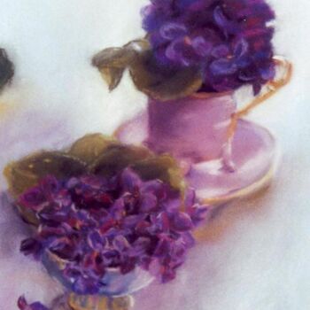 Ζωγραφική με τίτλο "Violettes" από Yvette Vianney-Liaud, Αυθεντικά έργα τέχνης