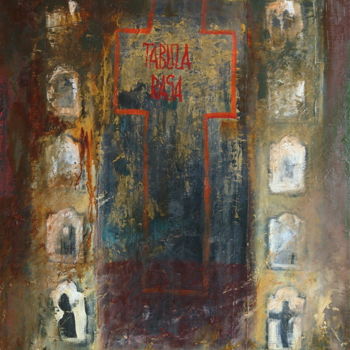 Pintura intitulada "tabula rasa" por Marina Viazova, Obras de arte originais, Outro