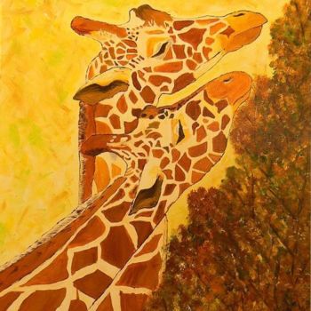Pintura titulada "Les Girafes" por Mariev, Obra de arte original, Otro
