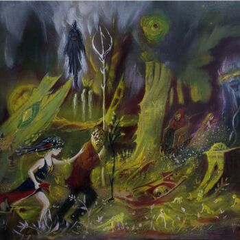 Painting titled "Underworld" by Richard Hubbard, Original Artwork, Oil