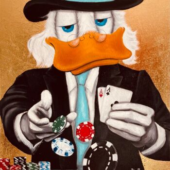 Pintura titulada "Blackjack - Scrooge…" por Vicca, Obra de arte original, Oleo Montado en Bastidor de camilla de madera