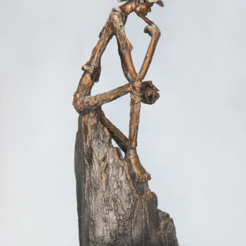 Escultura titulada "O Pensador" por Vicente Pereira Da Silva (Vicente Silva), Obra de arte original, Metales