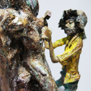 Sculpture intitulée "O Escultor" par Vicente Pereira Da Silva (Vicente Silva), Œuvre d'art originale, Pâte polymère