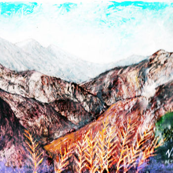 Peinture intitulée "0030-Sierra Madre d…" par Vicente Portillo O Vincent Of Houston, Œuvre d'art originale