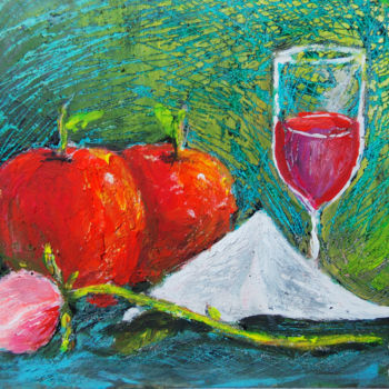 Painting titled "0008-Bodegon" by Vicente Portillo O Vincent Of Houston, Original Artwork, Other