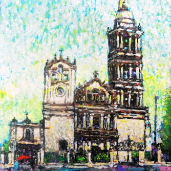 Painting titled "0010-Catedral" by Vicente Portillo O Vincent Of Houston, Original Artwork, Other
