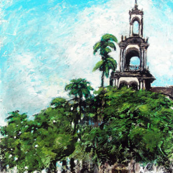 Malarstwo zatytułowany „0019-Templo del Sag…” autorstwa Vicente Portillo O Vincent Of Houston, Oryginalna praca, Inny