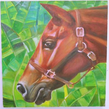 Painting titled "Cavalo" by Vicente Morais, Original Artwork, Acrylic