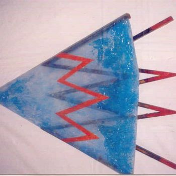 Skulptur mit dem Titel "Blue triangle,1999,…" von Vicki Nagar, Original-Kunstwerk