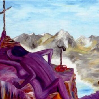 Peinture intitulée "On The Top" par Vickx, Œuvre d'art originale, Huile
