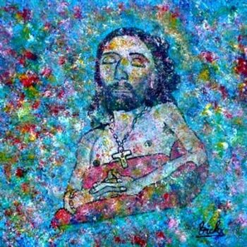 绘画 标题为“Sleeping Christ - J…” 由Vickx, 原创艺术品, 油