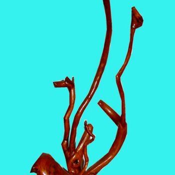 Sculpture intitulée "Creative Nature - l…" par Vickx, Œuvre d'art originale, Bois