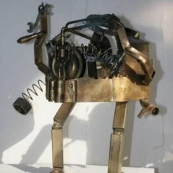 Sculpture titled "LA MACHINE A DECERV…" by Michele Vicq, Original Artwork, Metals