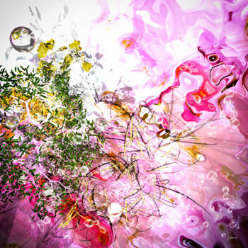 Artes digitais intitulada "Fleur de cerisier" por Victoire, Obras de arte originais, Modelagem 3D