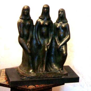 Sculpture intitulée "TROIS GRACES" par Victor Douek, Œuvre d'art originale