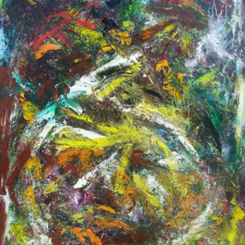 Painting titled "SEM TITULO-KG1" by Victor Galdino, Original Artwork, Oil
