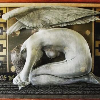 Картина под названием "Angel" - Victor Grigoryan, Подлинное произведение искусства, проволочный