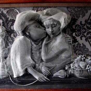 Картина под названием "Kiss 1" - Victor Grigoryan, Подлинное произведение искусства, проволочный