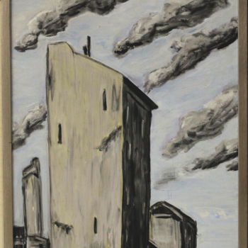 Schilderij getiteld "Англия, 1938" door Victor Mikhailov, Origineel Kunstwerk, Acryl