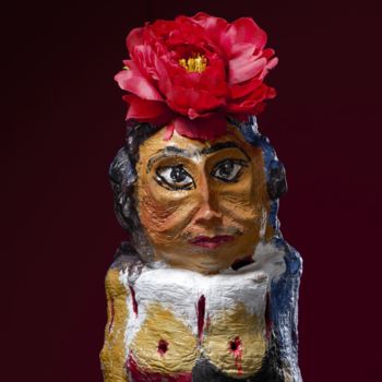 Скульптура под названием "Frieda Kahlo" - Victor Prodanchuk, Подлинное произведение искусства, Алюминий