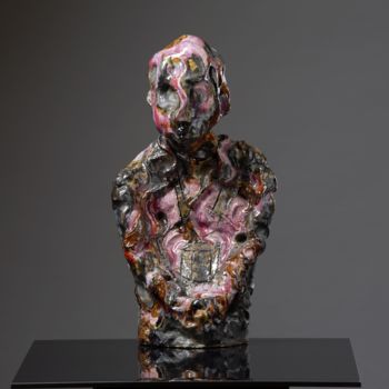 Skulptur mit dem Titel "Francis Bacon 1" von Victor Prodanchuk, Original-Kunstwerk, Ton