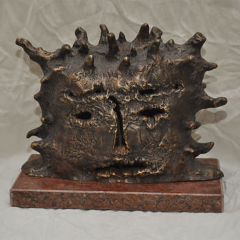 Skulptur mit dem Titel "Woodman" von Victor Prodanchuk, Original-Kunstwerk, Bronze