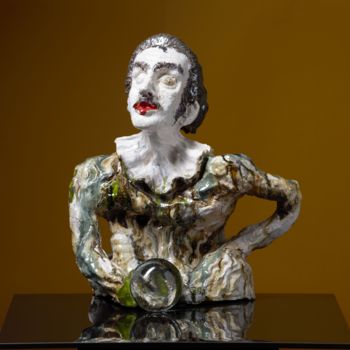 Sculpture titled "Salvador Dali" by Victor Prodanchuk, Original Artwork, Clay