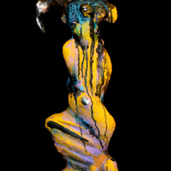 Sculpture intitulée "Parrot" par Victor Prodanchuk, Œuvre d'art originale, Aluminium