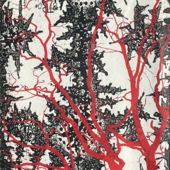 Рисунок под названием "Flowering tree" - Victor Prodanchuk, Подлинное произведение искусства, Акрил