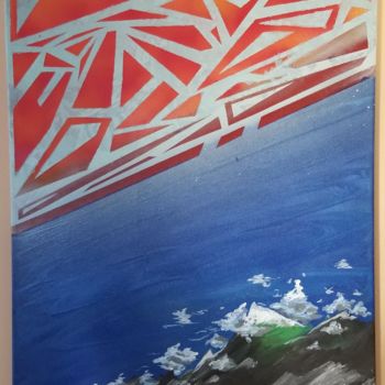 Painting titled "Vers d'autres horiz…" by Victor Sery, Original Artwork, Acrylic