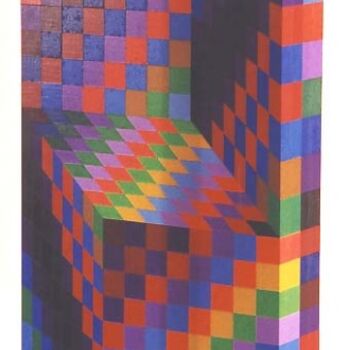 "Vasarely-Axo-99 scu…" başlıklı Heykel Victor Vasarely tarafından, Orijinal sanat