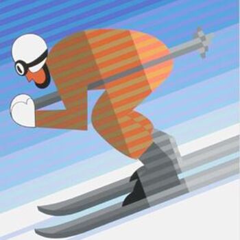 Arte digitale intitolato "Downhill Racer" da Victor Vasarely, Opera d'arte originale