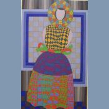 Artes digitais intitulada "FILLE FLEUR – 3" por Victor Vasarely, Obras de arte originais