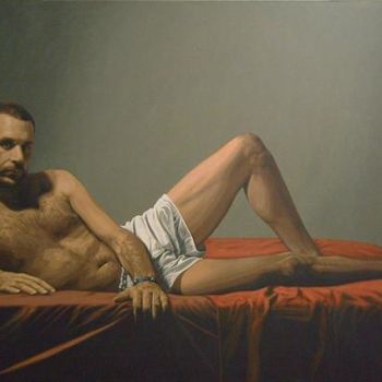 Painting titled "Venus in furs(Paco)" by Victor Alonso, Original Artwork
