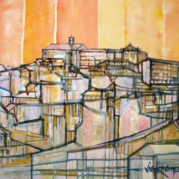 Pintura intitulada "Coimbra2008 - Senti…" por Victor Manuel Martins Costa, Obras de arte originais
