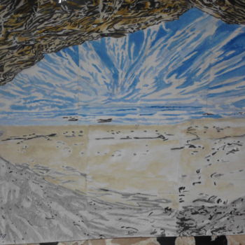 Dessin intitulée "playa del esta ." par Victor  Cabel, Œuvre d'art originale, Crayon