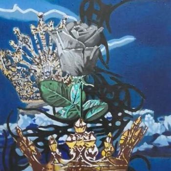 Painting titled "el espiritu del rey" by Victor  Cabel, Original Artwork, Acrylic