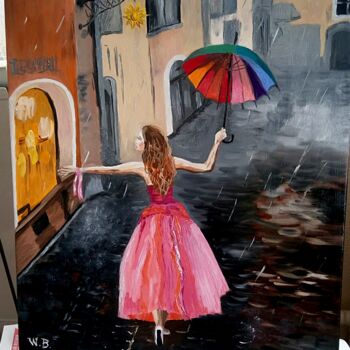 Pittura intitolato "Summer Rain" da Victoria Baluewa, Opera d'arte originale