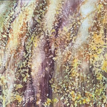 Painting titled "Wind in autumn" by Victoria Boyko, Original Artwork, Watercolor