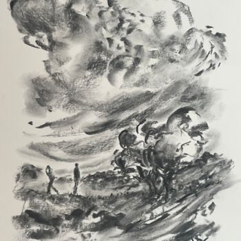 Drawing titled "Passages." by Victoria General, Original Artwork, Charcoal