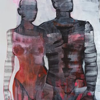 Рисунок под названием "Together. Вместе." - Victoria Golovina, Подлинное произведение искусства, Чернила