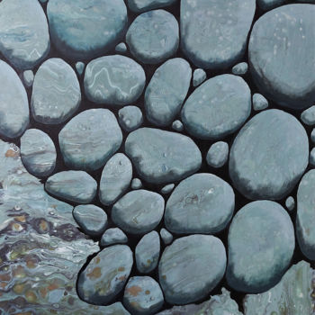 Peinture intitulée "Stones" par Victoria Novichkova, Œuvre d'art originale, Acrylique