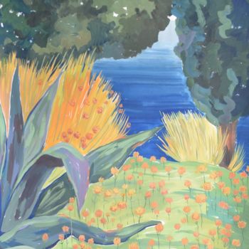 Painting titled "smell of the sea" by Victoria, Original Artwork, Gouache